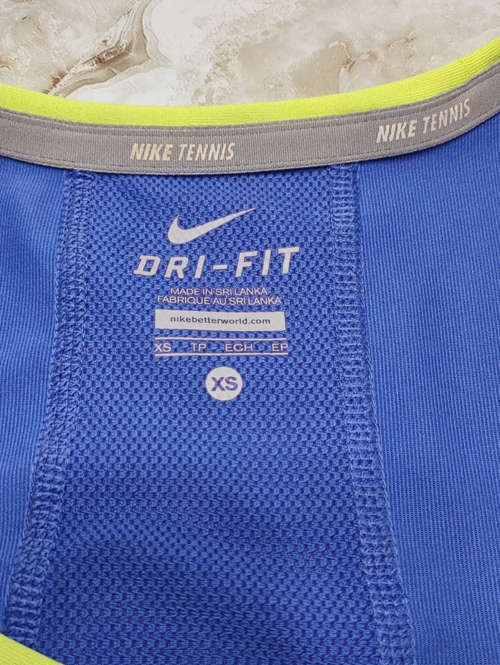 Nike Dri-Fit Blue & Neon Yellow Tennis Tank and Skort Set